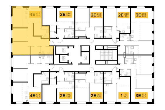 Продажа 4-комнатной квартиры 79,5 м², 23/23 этаж