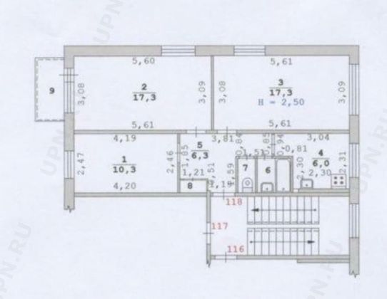 Продажа 3-комнатной квартиры 60 м², 5/5 этаж