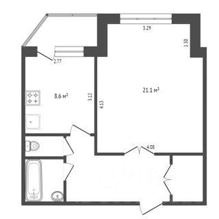 Продажа 1-комнатной квартиры 45 м², 3/5 этаж