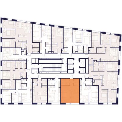 Продажа 1-комнатной квартиры 48,4 м², 2/23 этаж