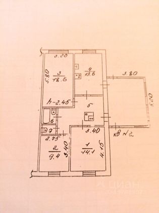 Продажа 3-комнатной квартиры 71,7 м², 1/1 этаж