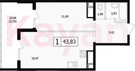 Продажа 2-комнатной квартиры 37,1 м², 18/24 этаж