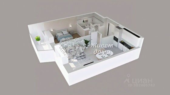 Продажа 1-комнатной квартиры 42,1 м², 4/19 этаж