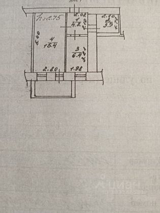 Продажа 1-комнатной квартиры 34 м², 2/4 этаж