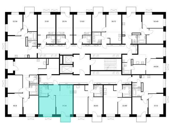 Продажа 1-комнатной квартиры 41,9 м², 6/10 этаж