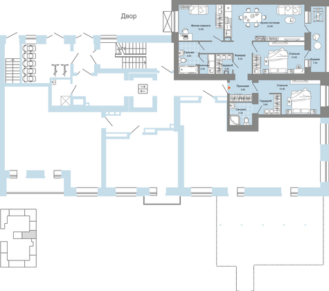 Продажа 4-комнатной квартиры 94 м², 2/8 этаж