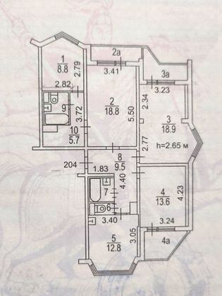 Продажа 4-комнатной квартиры 100 м², 4/14 этаж