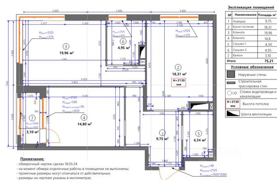 Продажа 2-комнатной квартиры 75,2 м², 17/26 этаж