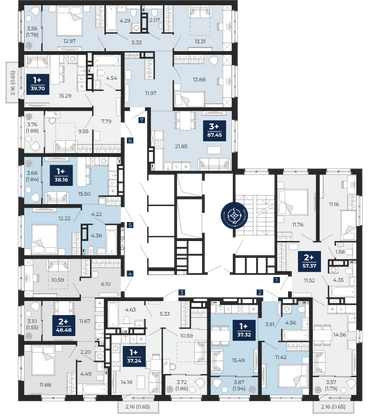 Продажа 3-комнатной квартиры 87,4 м², 15/22 этаж