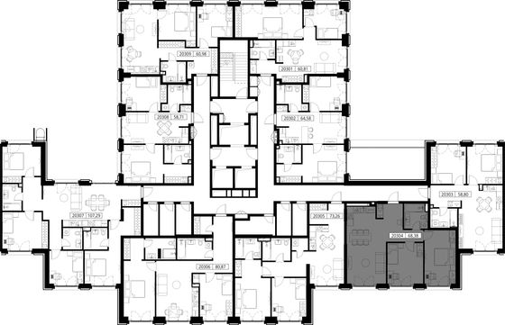 Продажа 2-комнатной квартиры 68,4 м², 3/15 этаж