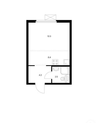 Продажа квартиры-студии 26 м², 7/33 этаж