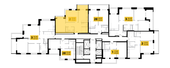 Продажа 2-комнатной квартиры 71 м², 14/29 этаж