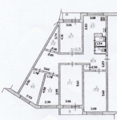 Продажа многокомнатной квартиры 104,9 м², 4/5 этаж