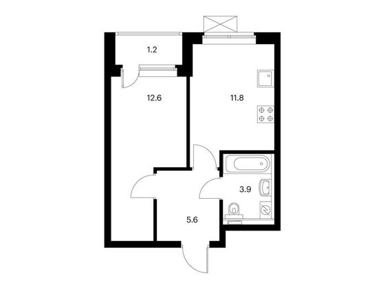 Продажа 1-комнатной квартиры 35,1 м², 6/24 этаж