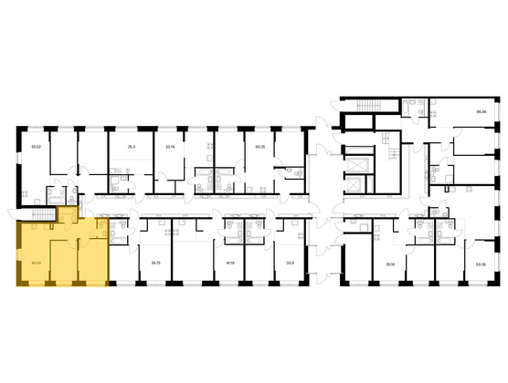 Продажа 2-комнатной квартиры 49,5 м², 1/10 этаж