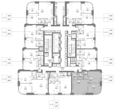 Продажа 2-комнатной квартиры 60,3 м², 4/53 этаж