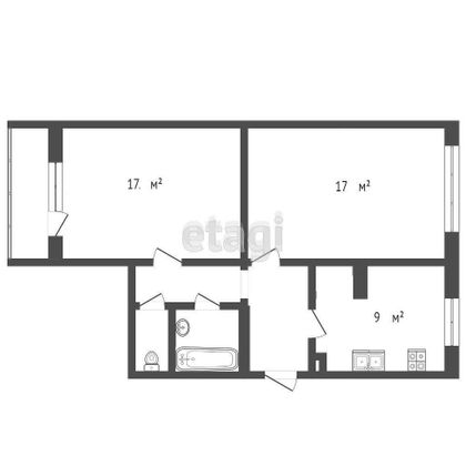 Аренда 2-комнатной квартиры 57,2 м², 3/5 этаж