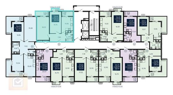 Продажа 2-комнатной квартиры 60,1 м², 5/14 этаж