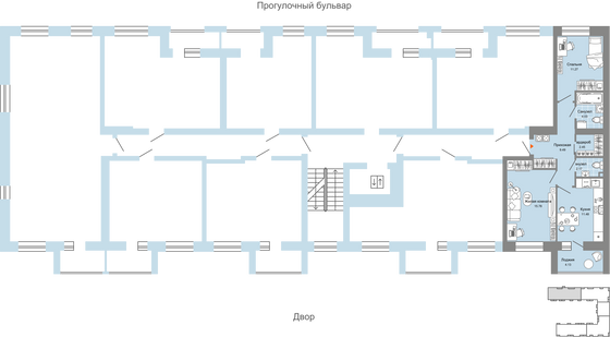 Продажа 2-комнатной квартиры 59 м², 5/7 этаж