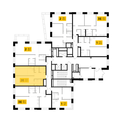 Продажа 2-комнатной квартиры 62 м², 2/19 этаж