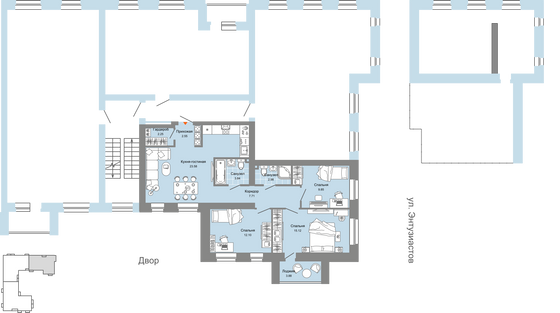 Продажа 4-комнатной квартиры 83 м², 4/4 этаж