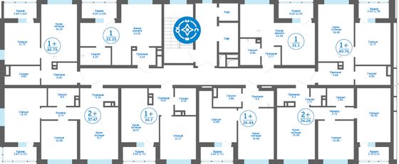 Продажа 1-комнатной квартиры 36,4 м², 2/18 этаж