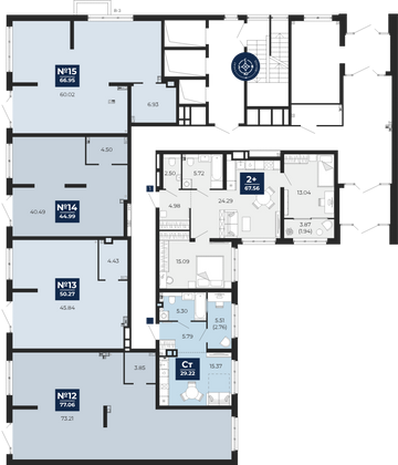 Продажа 1-комнатной квартиры 29,2 м², 1/22 этаж