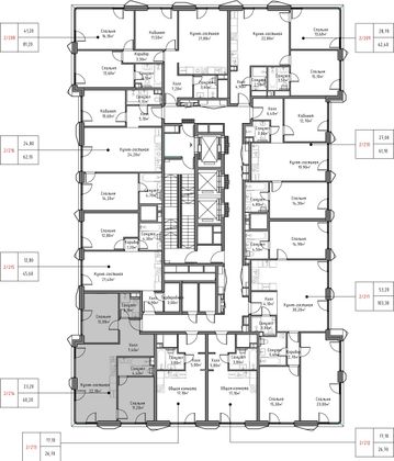 Продажа 2-комнатной квартиры 60,2 м², 25/29 этаж