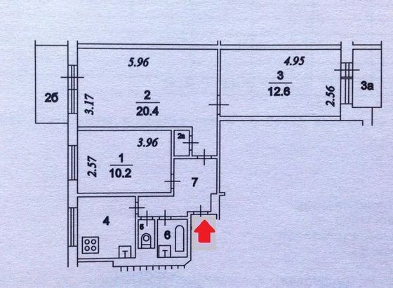 Продажа 3-комнатной квартиры 58,5 м², 8/9 этаж