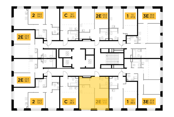 Продажа 2-комнатной квартиры 41,9 м², 10/23 этаж