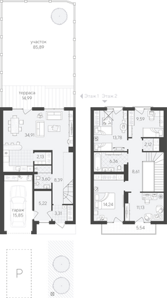 144,8 м², 4-комн. квартира, 1/1 этаж