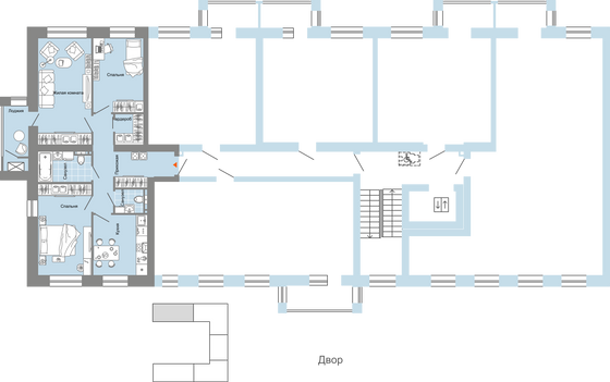 Продажа 3-комнатной квартиры 80 м², 5/7 этаж