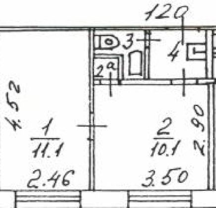 Продажа 1-комнатной квартиры 26,4 м², 1/5 этаж