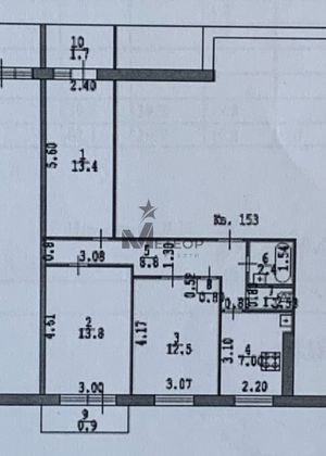 Продажа 2 комнат, 26,3 м², 3/9 этаж