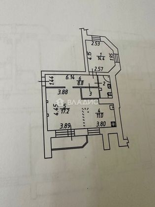 Продажа 2-комнатной квартиры 58 м², 3/11 этаж