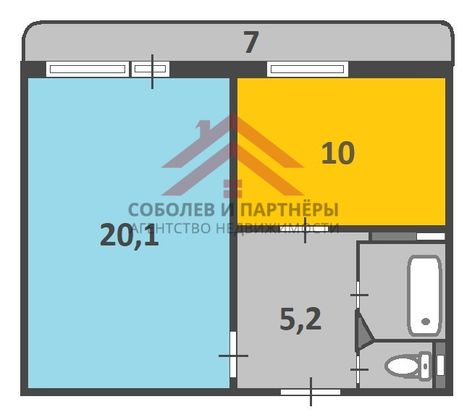 Продажа 1-комнатной квартиры 38,7 м², 4/16 этаж