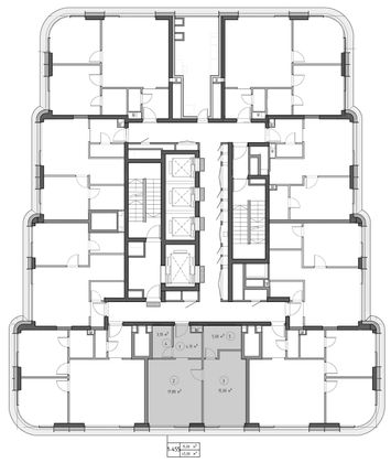 Продажа 1-комнатной квартиры 44,5 м², 50/53 этаж