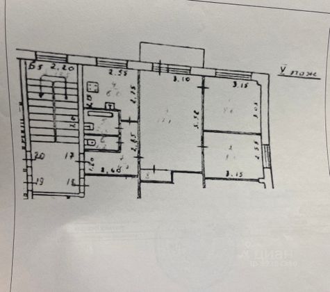 Продажа 3-комнатной квартиры 49,6 м², 5/5 этаж