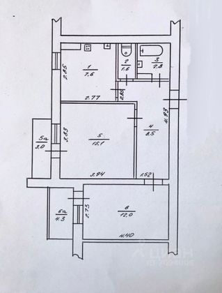 Продажа 2-комнатной квартиры 55 м², 10/11 этаж