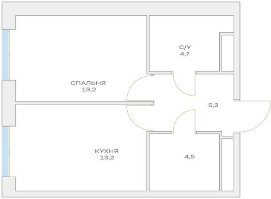 Продажа 1-комнатной квартиры 40,8 м², 19/23 этаж