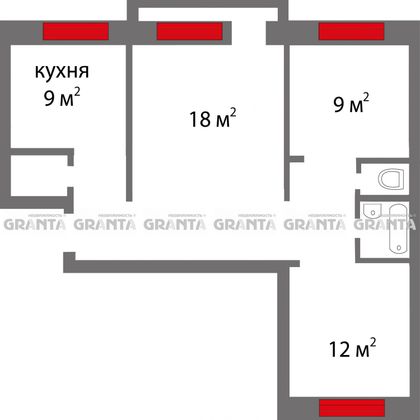Продажа 3-комнатной квартиры 68,2 м², 6/10 этаж