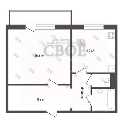 Продажа 1-комнатной квартиры 40,3 м², 10/10 этаж