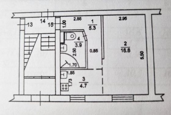 Продажа 1-комнатной квартиры 30,7 м², 1/3 этаж