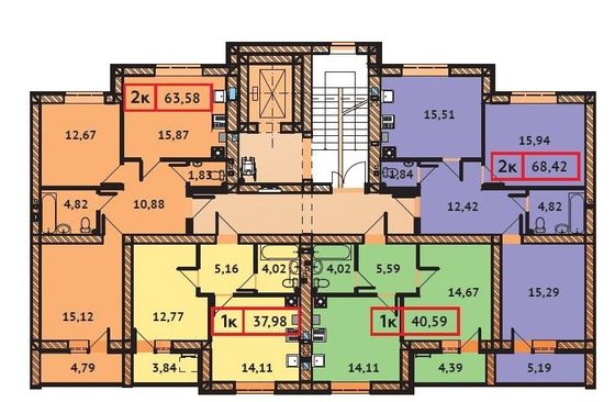 Продажа 2-комнатной квартиры 68,4 м², 6/9 этаж