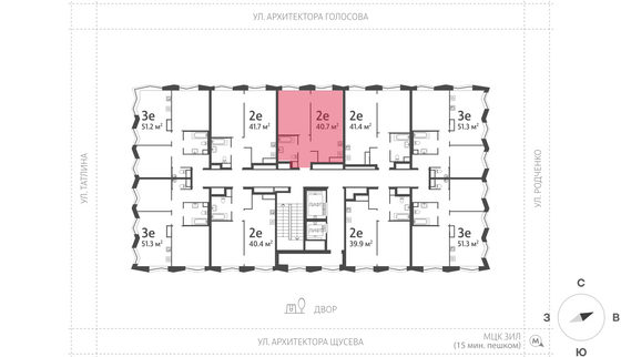 Продажа 1-комнатной квартиры 40,7 м², 13/16 этаж