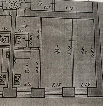 Продажа 2-комнатной квартиры 38 м², 2/3 этаж