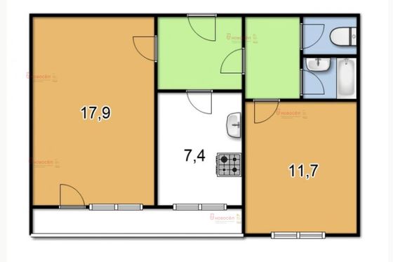 Аренда 2-комнатной квартиры 48 м², 6/16 этаж