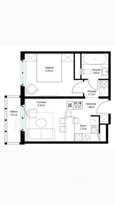 Продажа 2-комнатной квартиры 37 м², 10/17 этаж