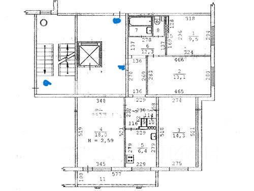 Продажа 4-комнатной квартиры 78,3 м², 2/9 этаж