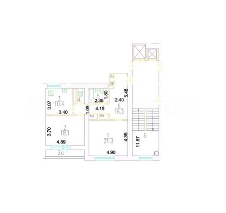 Продажа 2-комнатной квартиры 74 м², 6/12 этаж